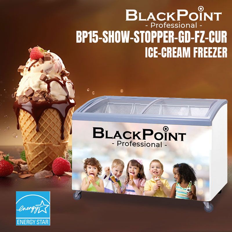 BP15 -SHOW STOPPER-GD-FZ-CUR BLACKPOINT FREEZER ICE CREAM FRIDGE