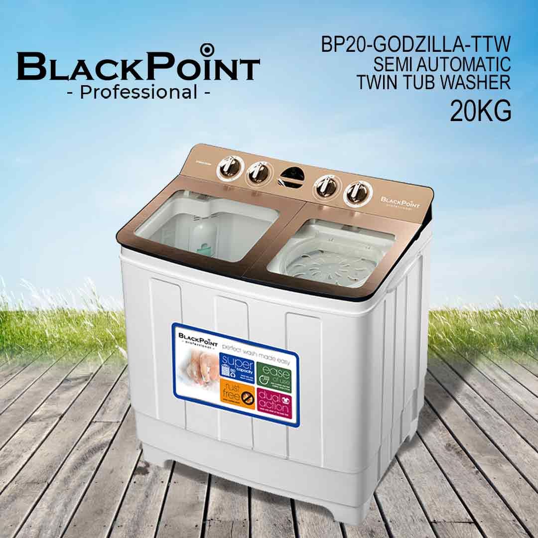 BP20-GODZILLA-TTW BLACKPOINT 20 KG TWIN TUB WASHER-STEEL