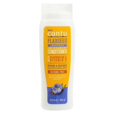 CANTU FLAXSEED SMOOTHING (LEAVE-IN OR RINSE-OUT ) CONDITIONER WITH FLAXSEED OIL &amp; VITAMIN E (SILICONE-FREE) 400mL