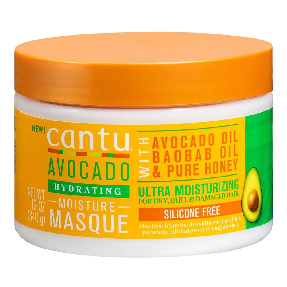 CANTU AVOCADO HYDRATING MOISTURE MASQUE WITH AVOCADO OIL, BAOBAB OIL &amp; PURE HONEY 340g