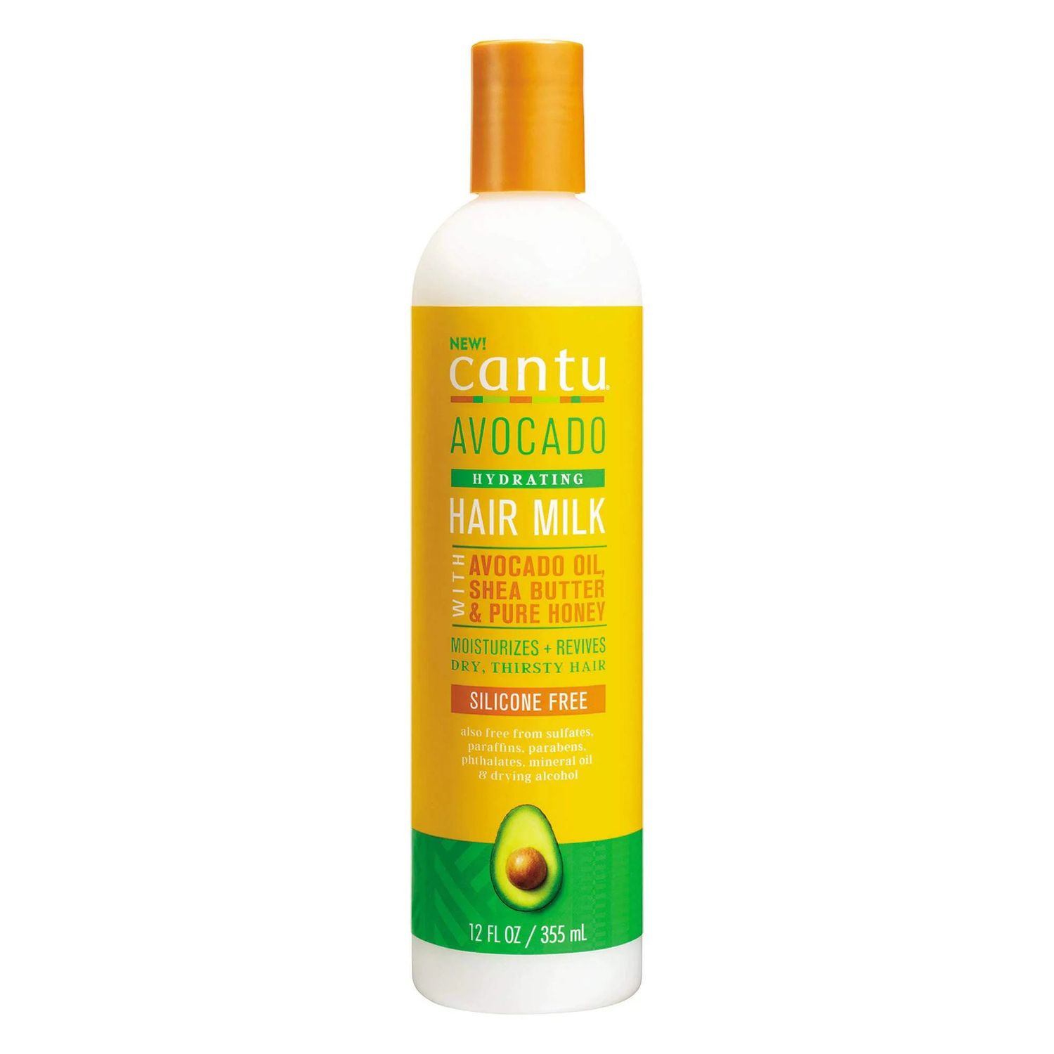 CANTU AVOCADO HYDRATING HAIR MILK WITH AVOCADO OIL, SHEA BUTTER  &amp; PURE HONEY (SILICONE-FREE)  355ml