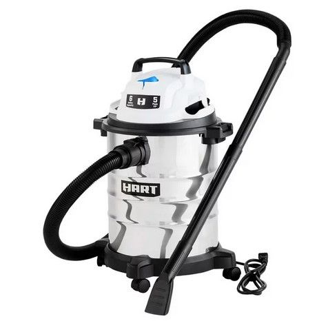 HART 6 GALLON STAINLESS 5HP WET/DRY VACUUM