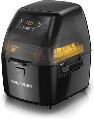 GEORGE FOREMAN PREMIUM TWIST N CRISP AIR FRYER WITH ROTISSERIE