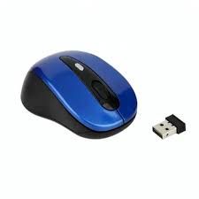 Klip Xtreme KMW-330 Vector - Mouse - ergonomic - optical - 6 buttons - wireless - 2.4 GHz - USB wireless receiver - blue