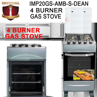 IMP20GS-AMB-DEAN-S IMPERIAL DEAN STOVE --SILVER--SUPER HEAVY 4 BUR 20&quot;
