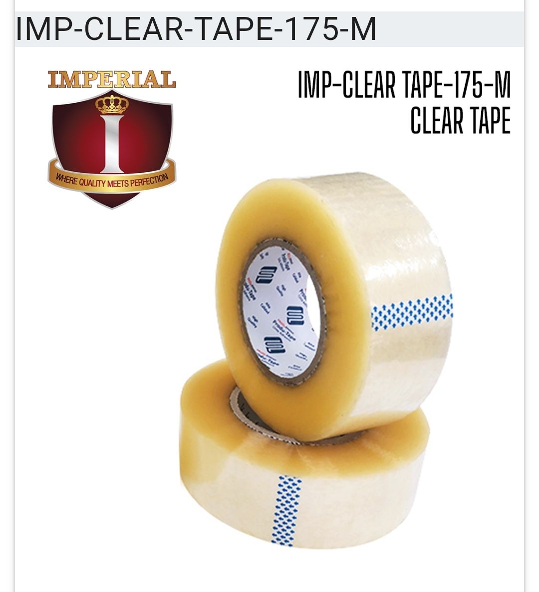 IMP-CLEAR TAPE-175 METRE  IMPERIAL 36PCS/1 CASE