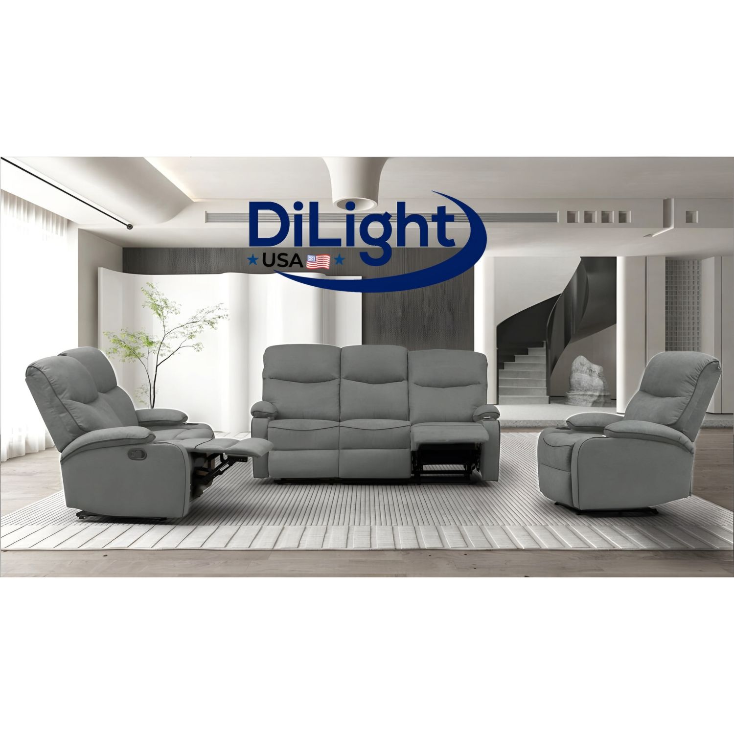 DL-CRUSHY-COMFORT321  SOFA (GREY)