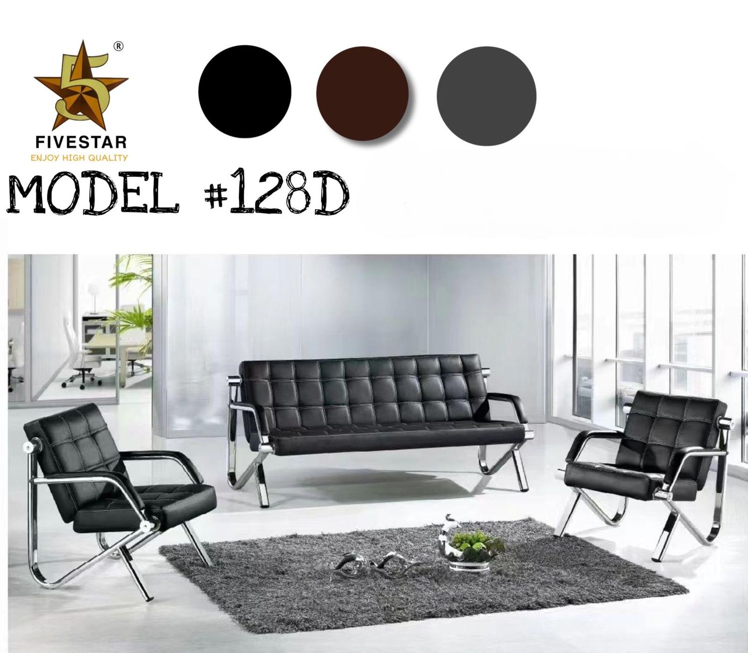 FIVESTAR #128D BROWN PATIO SET (GRAY)