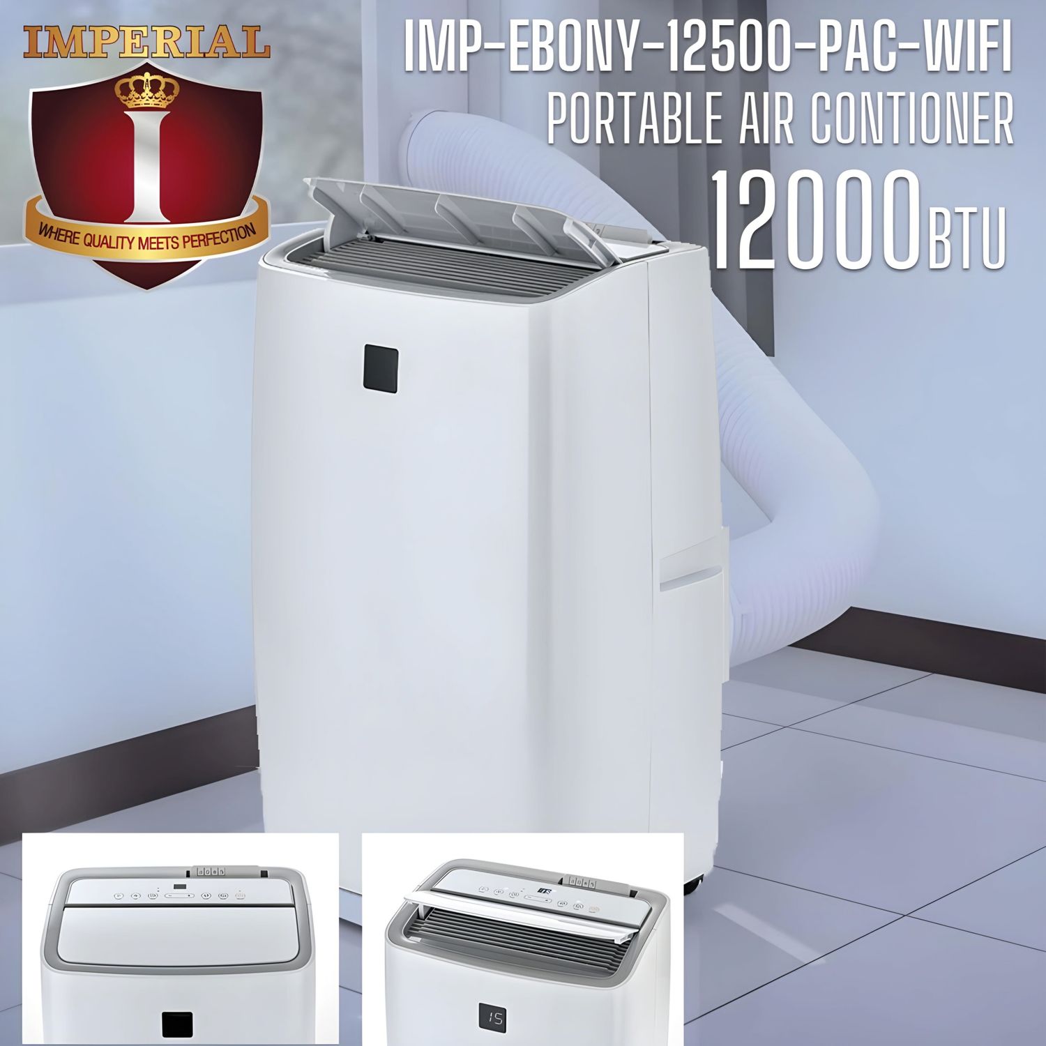 IMP-EBONY-12500-PAC-WIFI QUIET MOTOR IMPERIAL  PORTABLE A/C