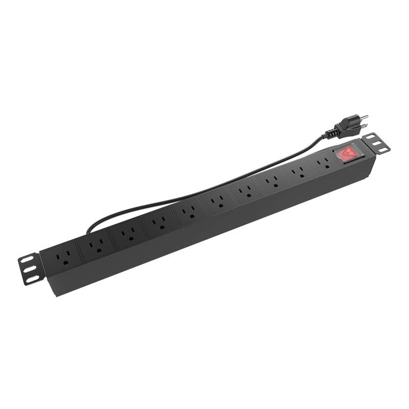 NPD-11U9N15A Nexxt Solutions Infrastructure - Power distribution unit - Rack-mountable - AC 110-125 V - 9 Outlets - NEMA 5-15 15A 1U