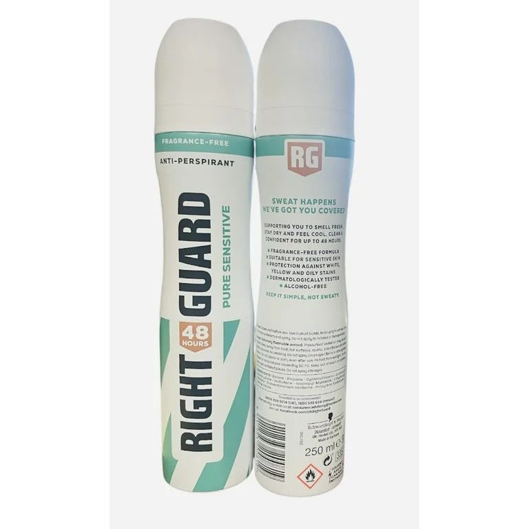 RIGHT GUARD PURE SENSITIVE ANTI-PERSPIRANT 48HRS 250 ML