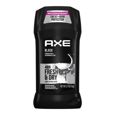 AXE BLACK FRESH &amp; DRY LANG LASTING SCENT NET WT 2.7 OZ (76G)