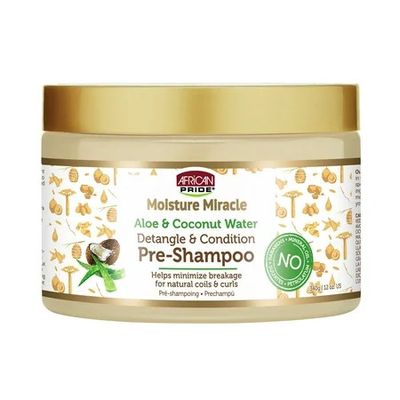 AFRICAN PRIDE MOISTURE MIRACLE ALOE 7 COCONUT WTAER PRE-SHAMPOO