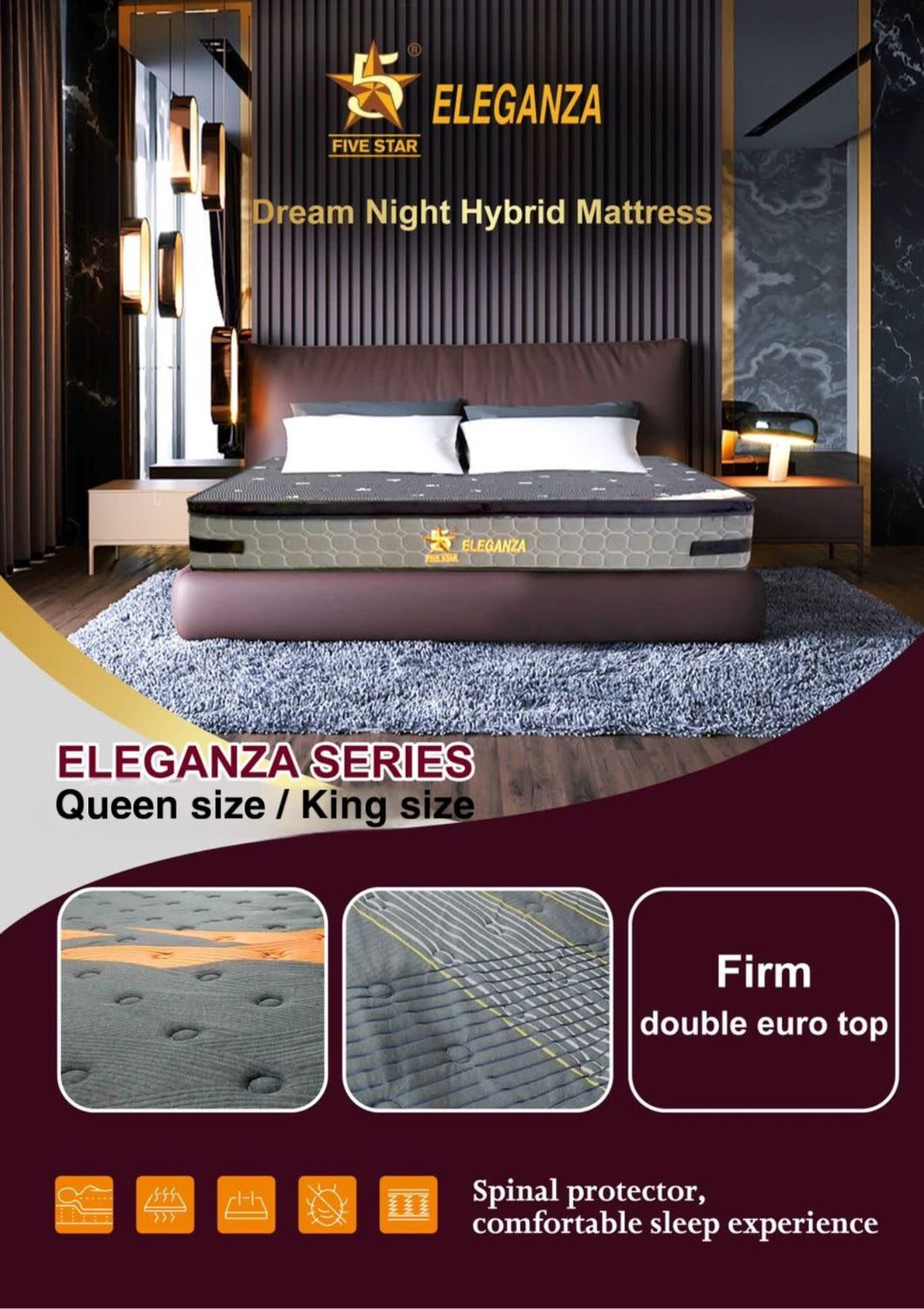 FIVESTAR DOUBLE ELEGANZA PILLOW TOP MATTRESS