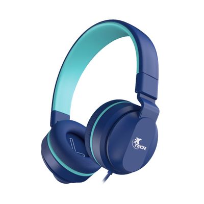 Xtech XTH-356 - Headphones with microphone - For Tablet / For Portable electronics / For Cellular phone - Wired - Avid for Kids Blue