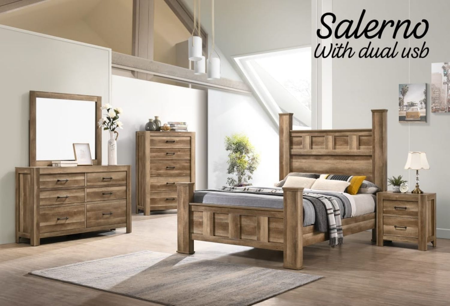 Salerno bedroom sets (QUEEN)