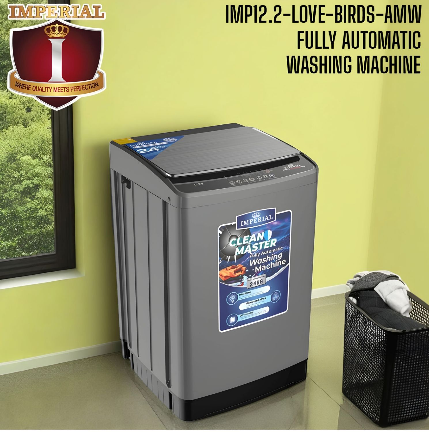 IMP12.2-LOVE BIRDS -AMW IMPERIAL 12KG AUTOMATICWASHER