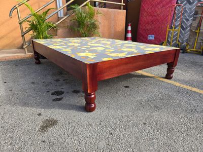 DOUBLE BED BASE (BROWN)