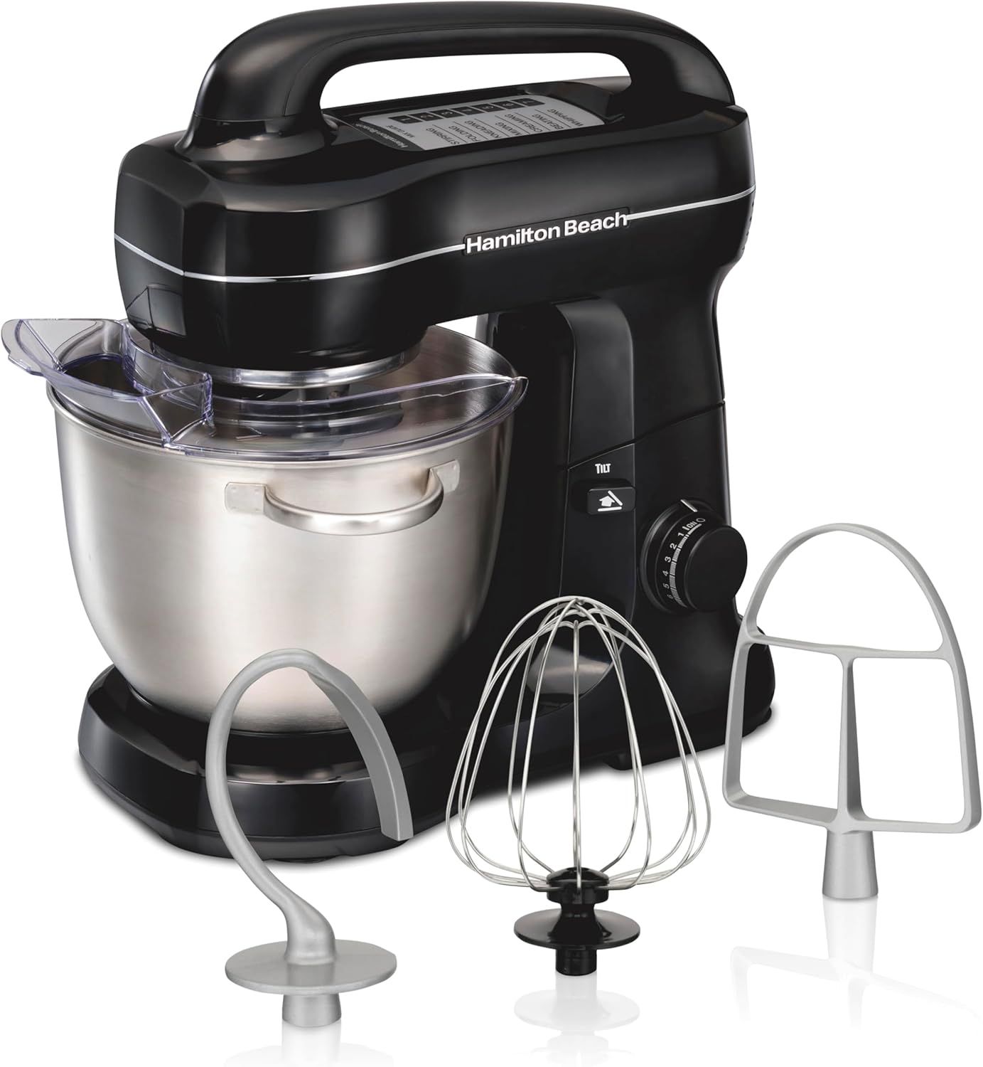 63391 HAMILTON BEACH STAND MIXER WITH 4 QUART STAINLESS STEEL BOWL