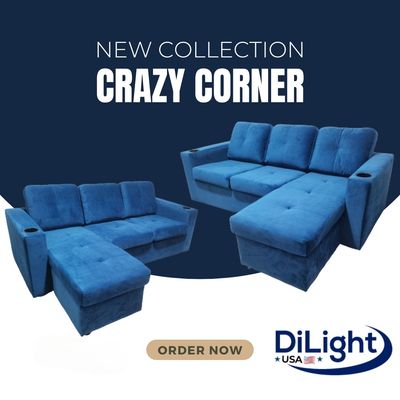 DL-1504-SF-L SHAPE SOFA (BLUE)