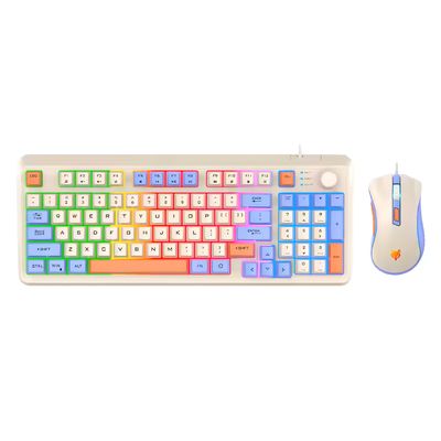 ZYH-T98 RAINBOW LEDLIGHT WIRED MOUSE AND KEYBOARD COMBO
