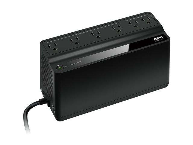 BE425M APC Back-UPS  - UPS - AC 120 V - 255 Watt - 425 VA - 1 x battery - output connectors: 6 - black