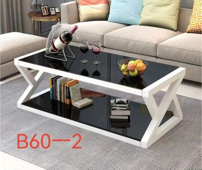 952-2 1 PC COFFEE TABLE (GLASS + METAL)