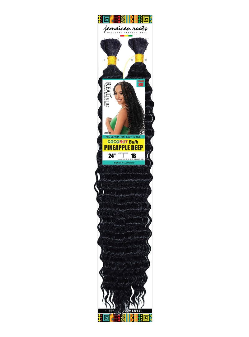 #1B REALISTIC COCONUT BULK PINEAPPLE DEEP 24&quot; HAIR
