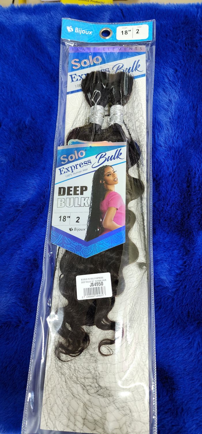 BIJOUX #2 SOLO EXPRESS DEEP BULK 18&quot; HUMAN HAIR