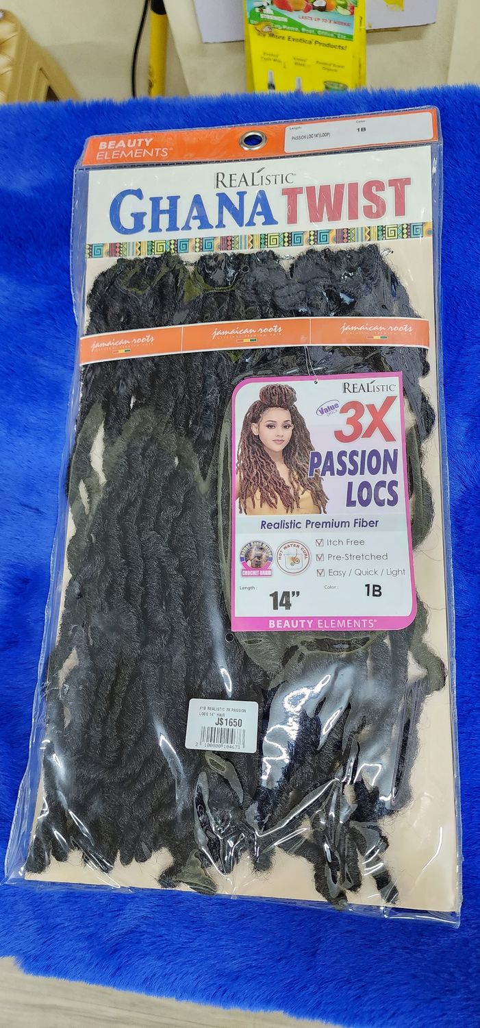 #1B REALISTIC 3X PASSION LOCS 14&quot; HAIR