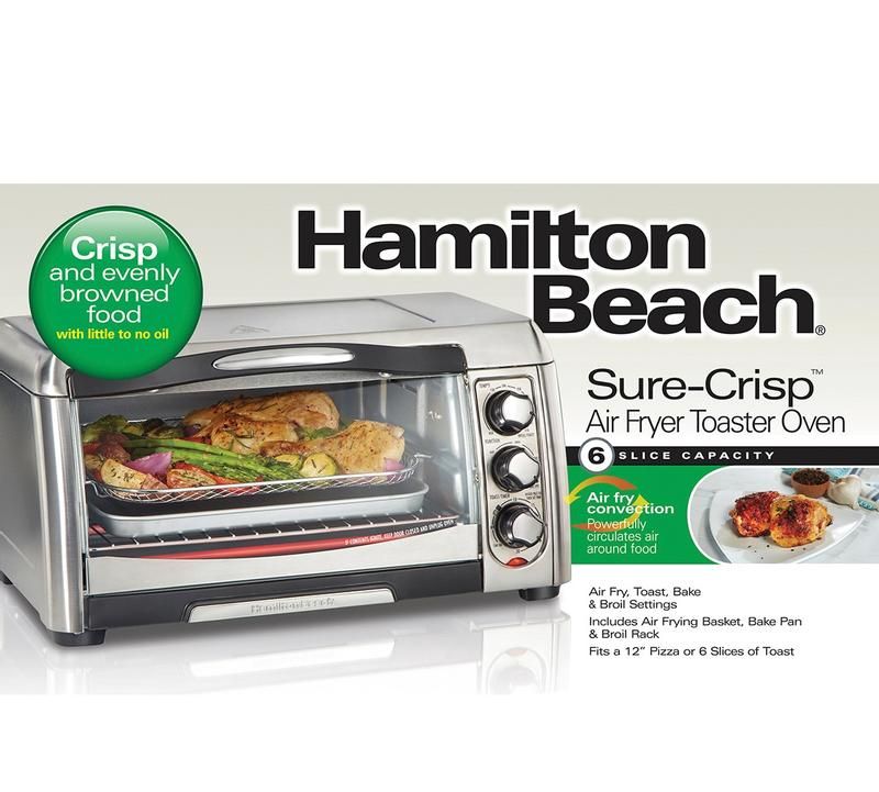 R31323 HAMILTON BEACH SURE CRISP AIR FERYER TOASTER OVEN