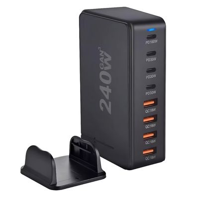 GaN 268W 8-Port USB C PD Charger Desktop GaN Charger Fast Charge 3.0 USB Mobile Charger US  Plug For IPhone IPad Samsung