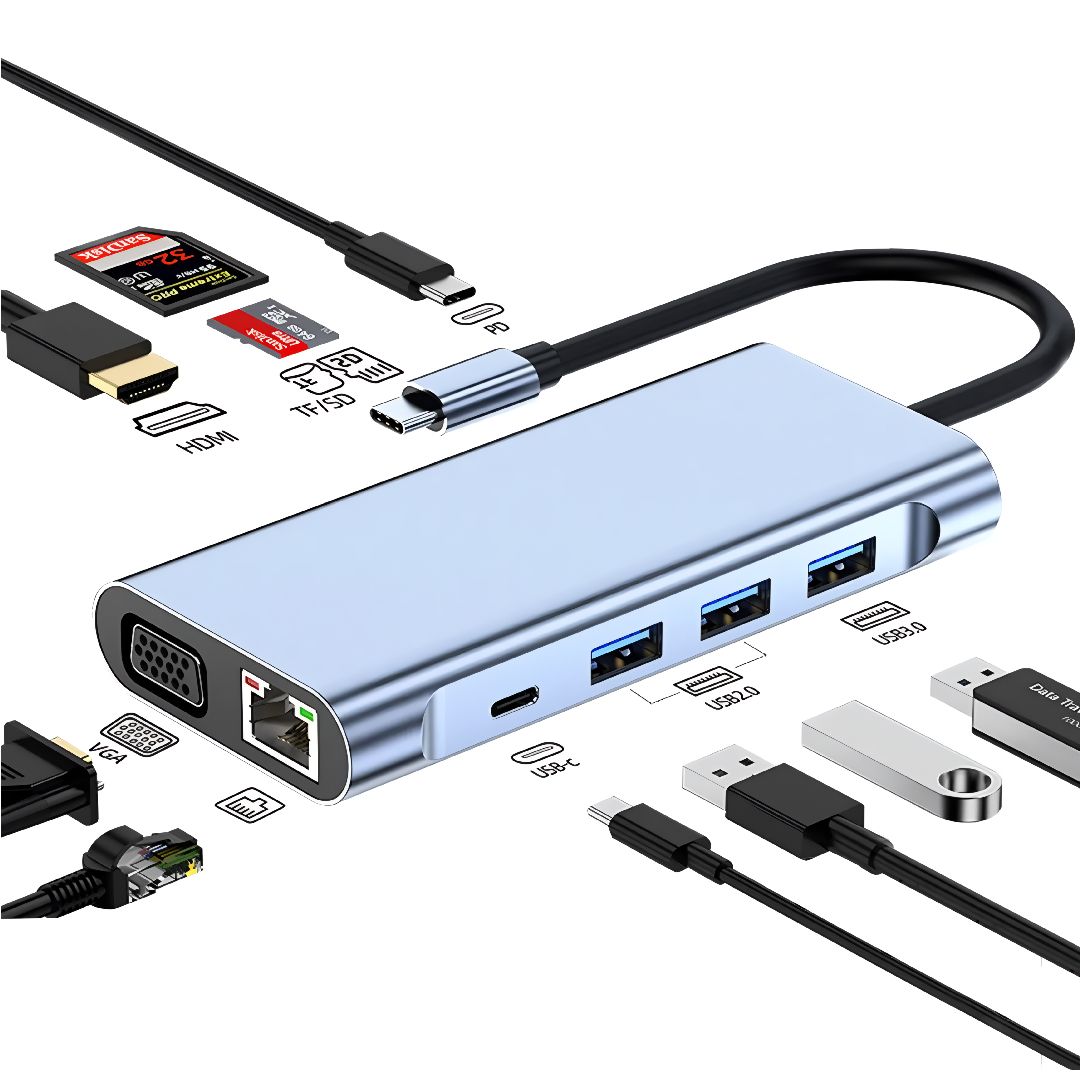 BYL-2110C 10 in 1 Type-C HUB Adapter