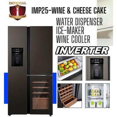IMP25-WINE &amp; CHEESE CAKE WATER DISPENSER ICE-MAKER WINE COOLER INVERTER FRIDGE