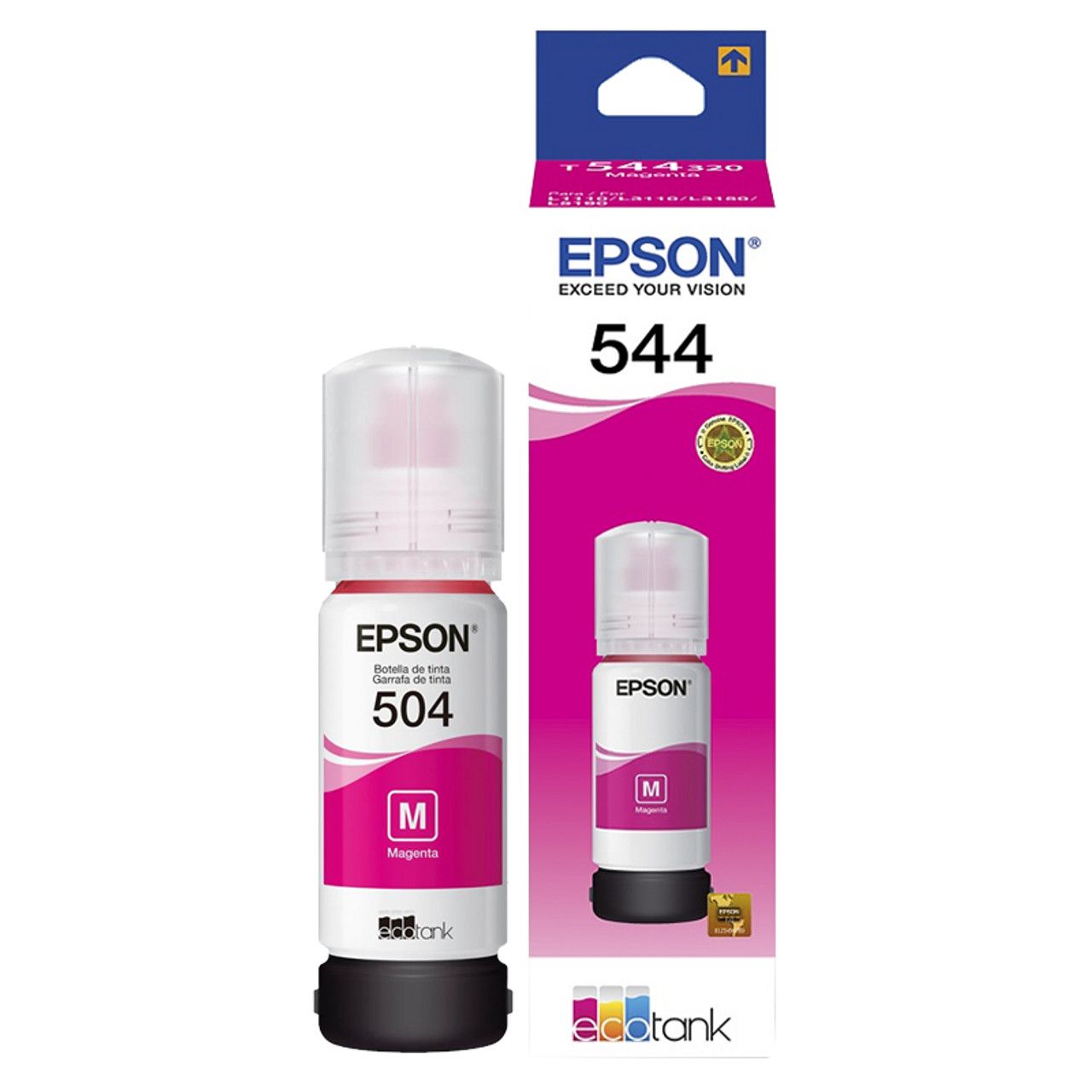Epson 544 - 65 ml - magenta - original - ink refill - for EcoTank L1110, L1210, L3110, L3150, L3210, L3250, L3260, L5290