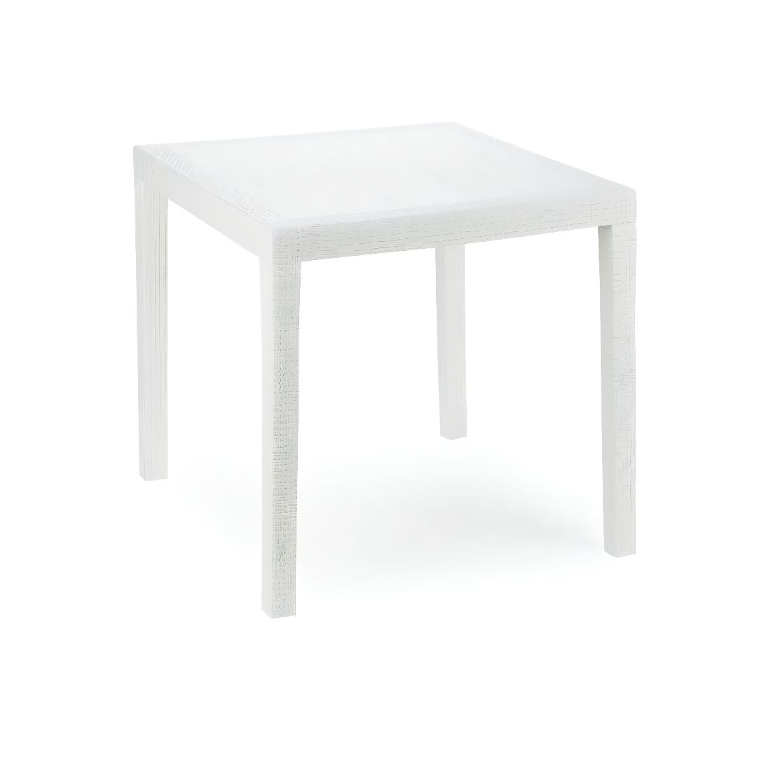 RATTAN  PLASTIC TABLE (CREAM)