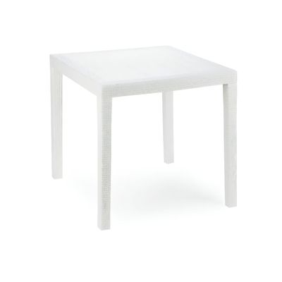 RATTAN  PLASTIC TABLE (CREAM)