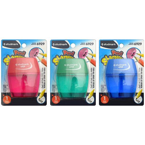 ST-06929 2 HOLE PLASTIC SHARPENER W/DEPOSIT (SINGLE)