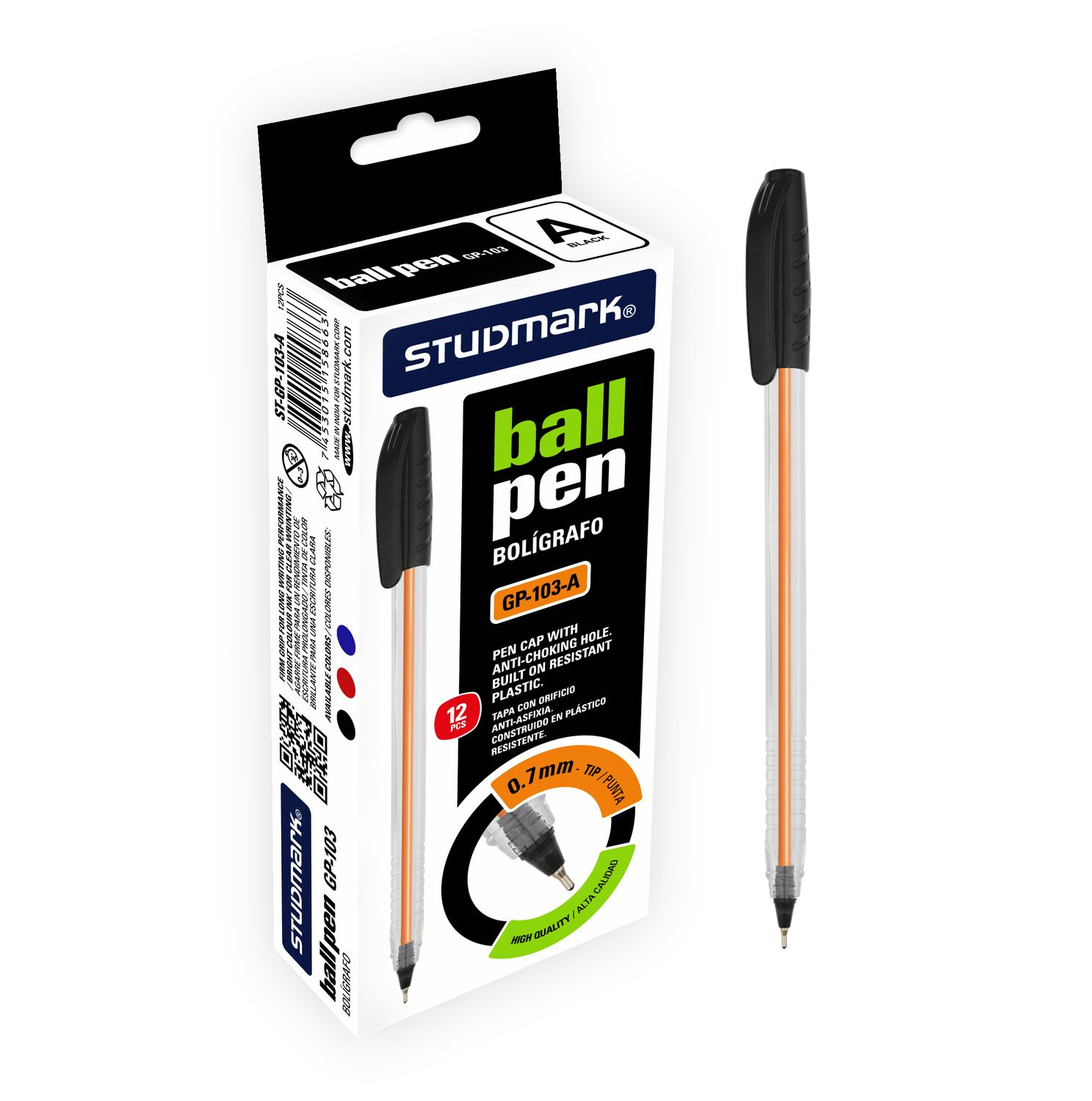 ST-GP-107-A STUDMARK BLACL SEMIGEL INK  PEN