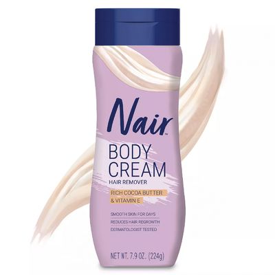 NAIR BODY CREAM HAIR REMOVER RICH COCOA BUTTER &amp; VITAMIN E 224G