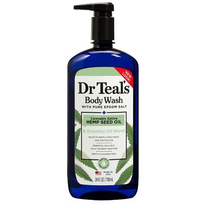 DR TEAL&#39;S BODY WASH HEMP SEED OIL &amp; ESSENTIAL OIL BLEND 710ML