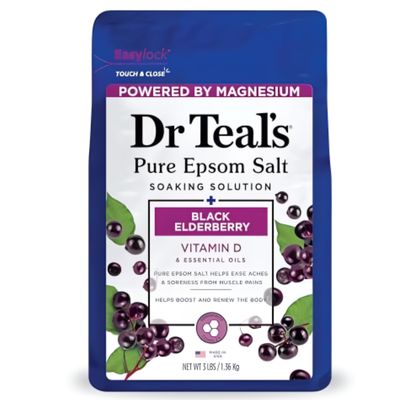 DR TEAL&#39;S PURE EPSON SALT BLACK ELDERBERRY 3LBS