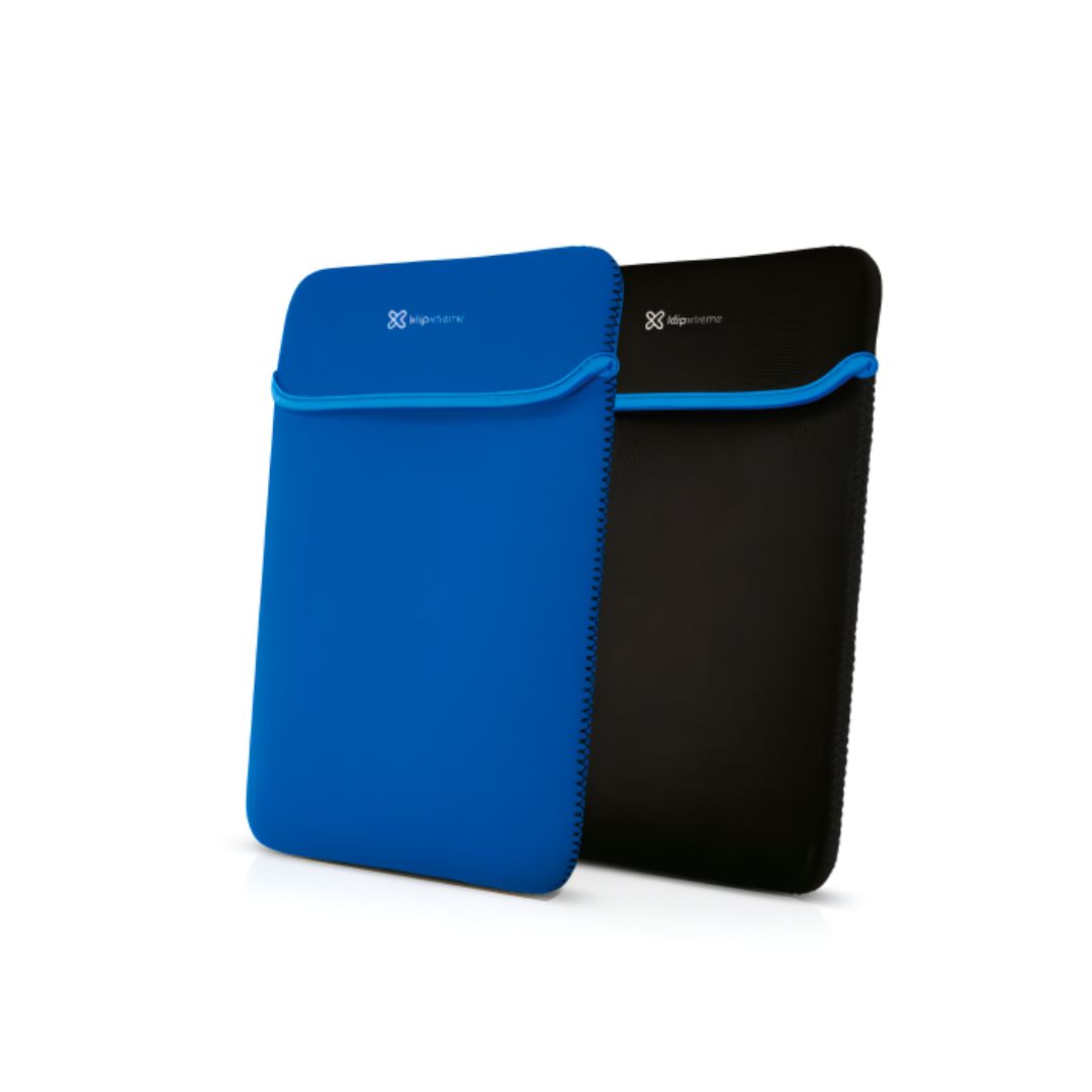 Klip Xtreme - Notebook sleeve - 14.1 in - Black blue - neoprene reversable KNS-214BL