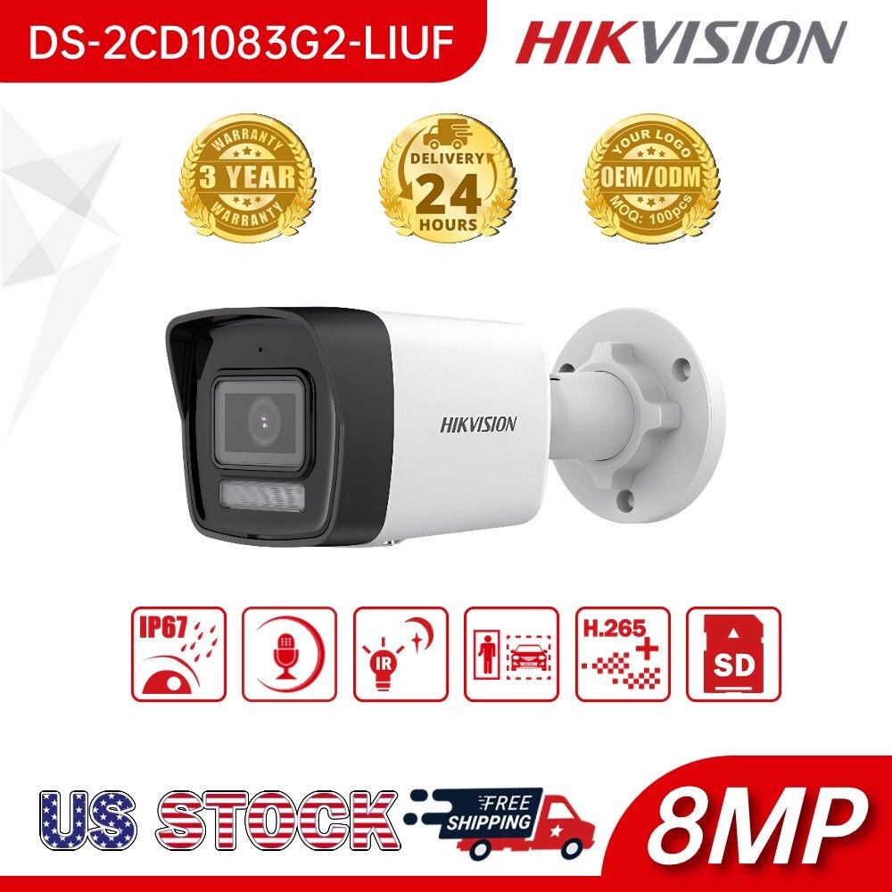 DS-2CD1083G2-LIUF(2.8mm) Hikvision - 8 MP Smart Hybrid Light Fixed ES216HIK97