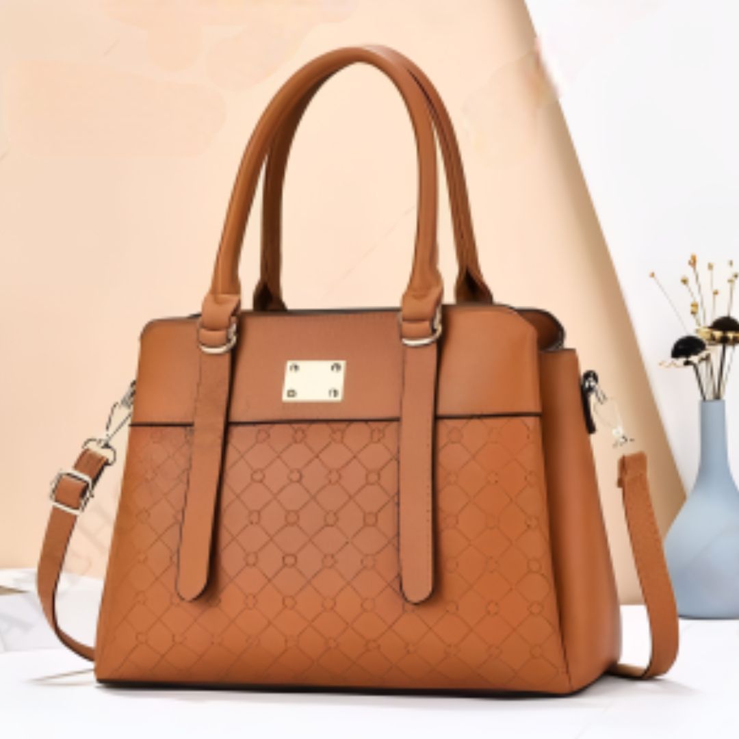 13L1118 BROWN LADY HANDBAG