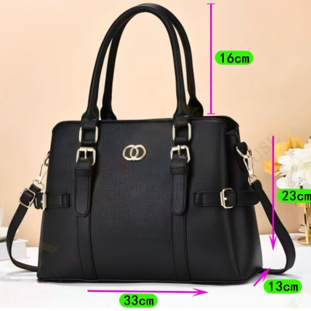 13LF86 BLACK  LADY HANDBAG