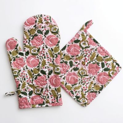 76221416 OVEN MITT &amp; POT HOLDER SET