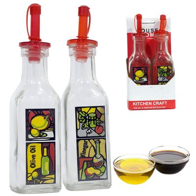 LS50-5 KITCHEN CRAFT  OIL AND VINEGAR BOTTLE SET