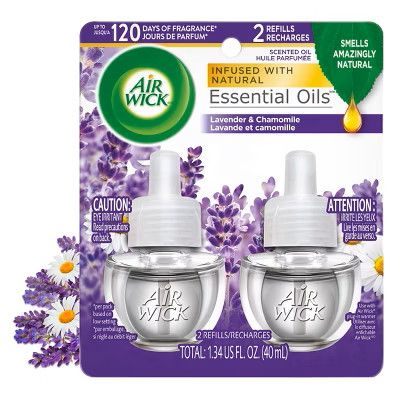 AIR WICK SCENTED OIL TWIN REFILL LAVENDER &amp; CHAMOMILE 40ML