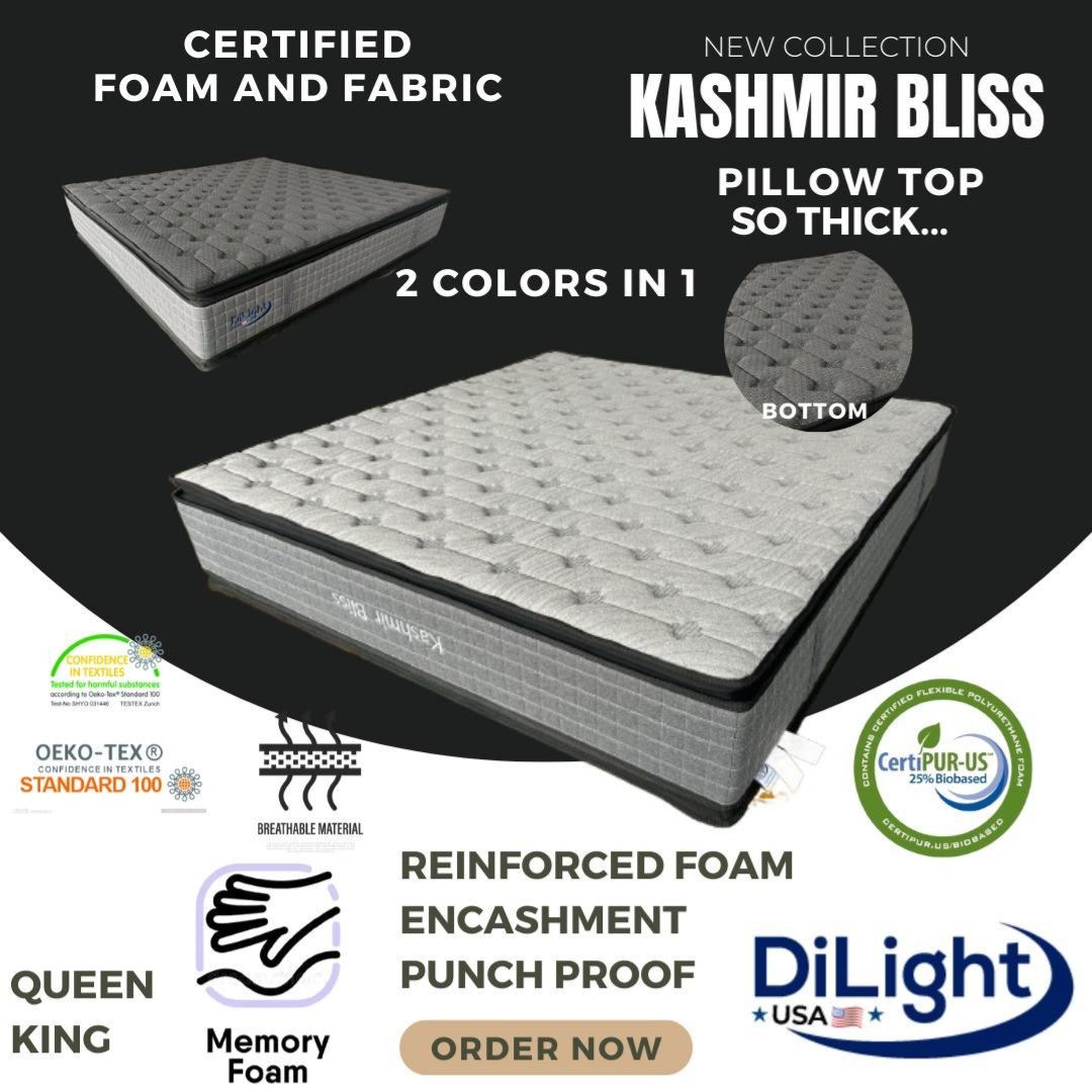 DL-QUEEN-KASHMIR BLISS 2 SIDE PILLOW TOP  MATTRESS
